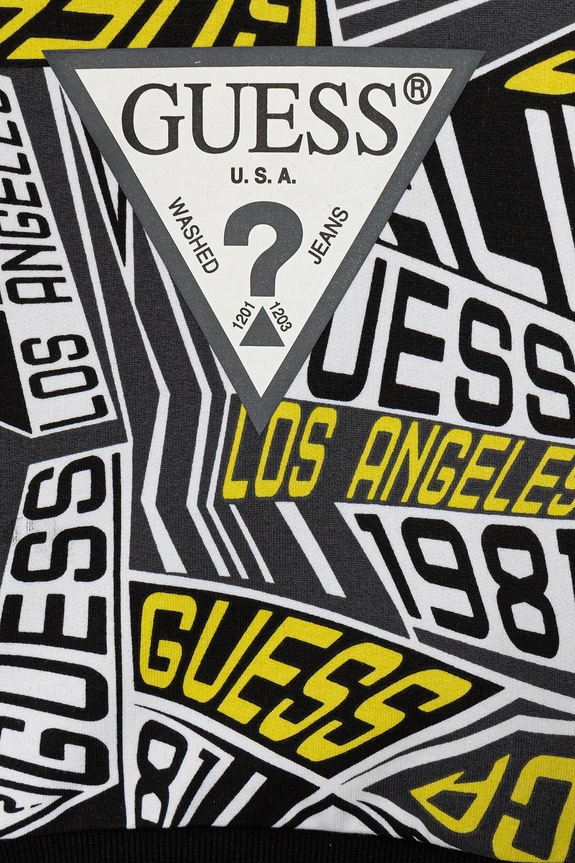 Хлопчик Дитяча бавовняна кофта Guess N6RQ00.KA6R4.PPY2 чорний