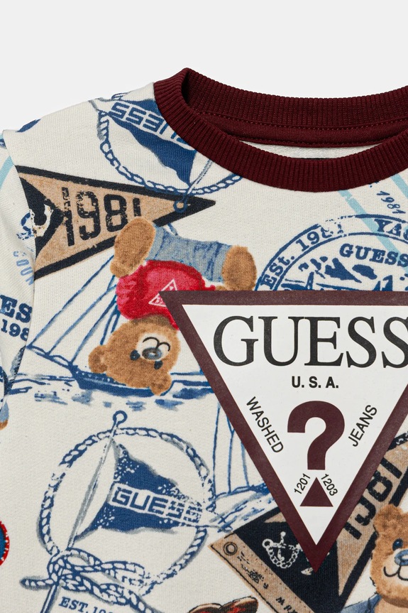 CHLAPEC Dětská bavlněná mikina Guess N6RQ00.KA6R4.PPY2 vícebarevná