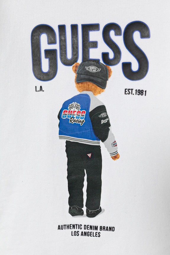 Αγορίστικα Παιδική βαμβακερή μπλούζα Guess N6RQ03.KAD74.PPY2 λευκό
