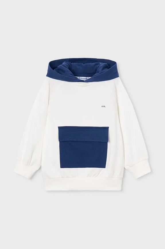 Mayoral bluza dziecięca z kapturem biały 3433.5C.Mini.PPY2