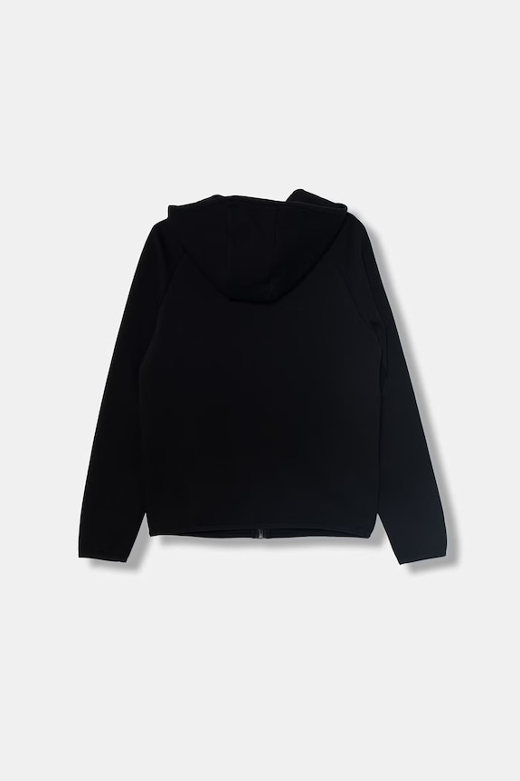 EA7 Emporio Armani hanorac cu fermoar și glugă pentru copii 7B000326.AF20845 negru SS26