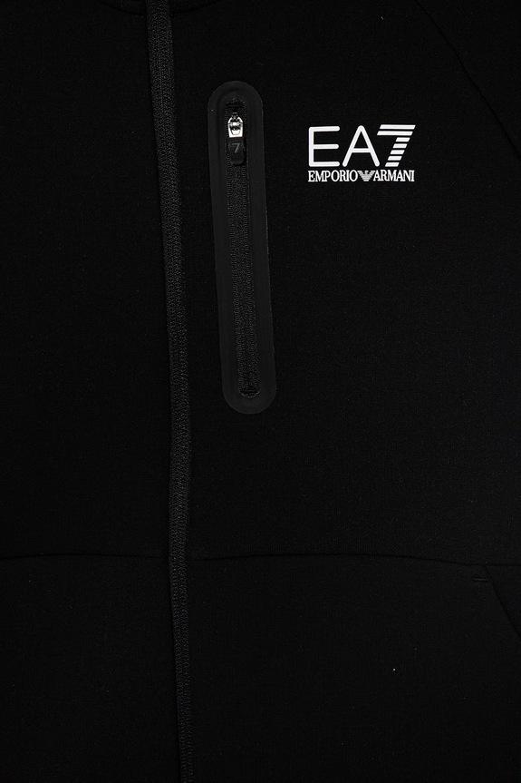 Băieți EA7 Emporio Armani hanorac cu fermoar și glugă pentru copii 7B000326.AF20845 negru