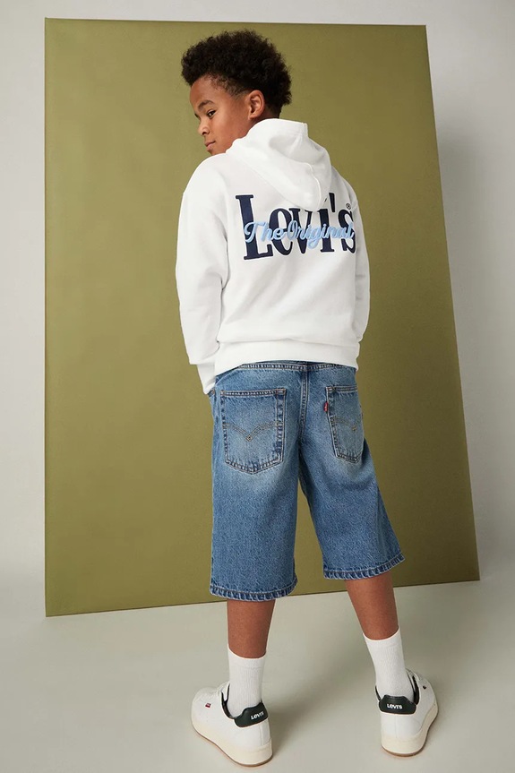 Otroški pulover Levi's CLASSIC AND CLEAN HOODIE Drugo bela 8EP584