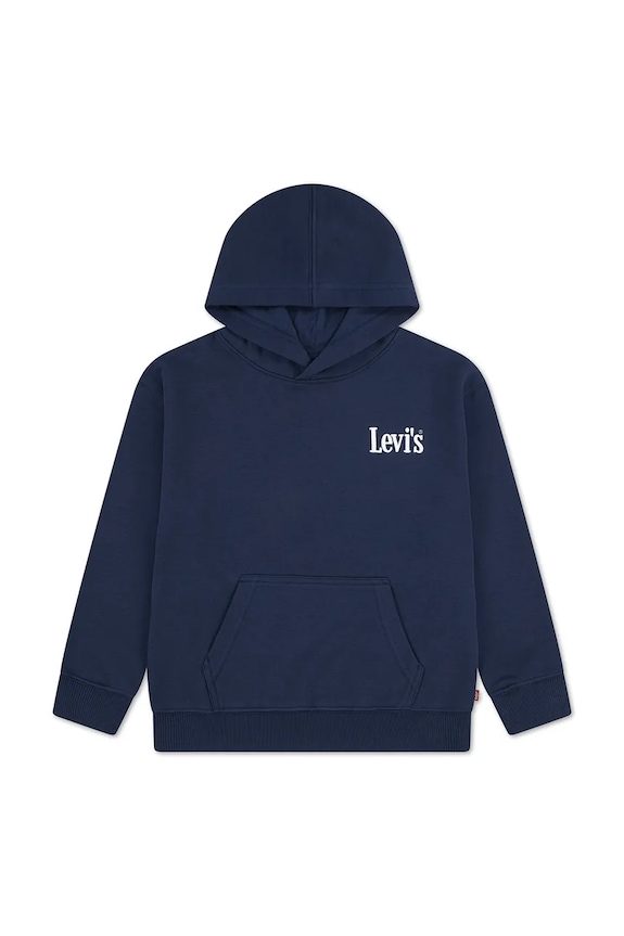 Dječja dukserica Levi's CLASSIC AND CLEAN HOODIE s kapuljačom mornarsko plava 8EP584