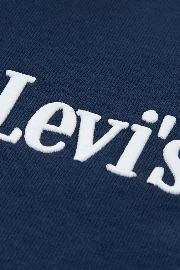 Dječja dukserica Levi's CLASSIC AND CLEAN HOODIE mornarsko plava 8EP584