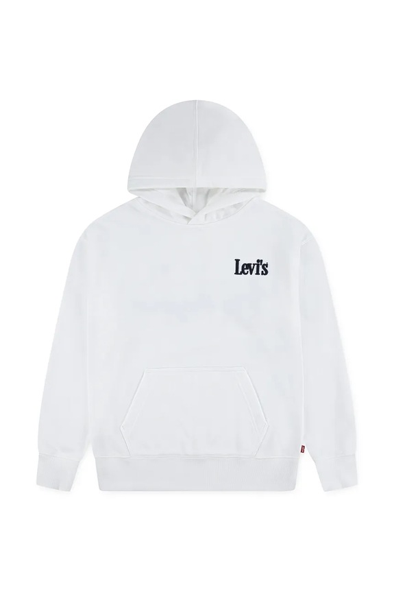 Dječja dukserica Levi's CLASSIC AND CLEAN HOODIE 9EP584 bijela SS26