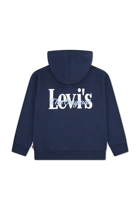 Dječja dukserica Levi's CLASSIC AND CLEAN HOODIE 9EP584 mornarsko plava SS26