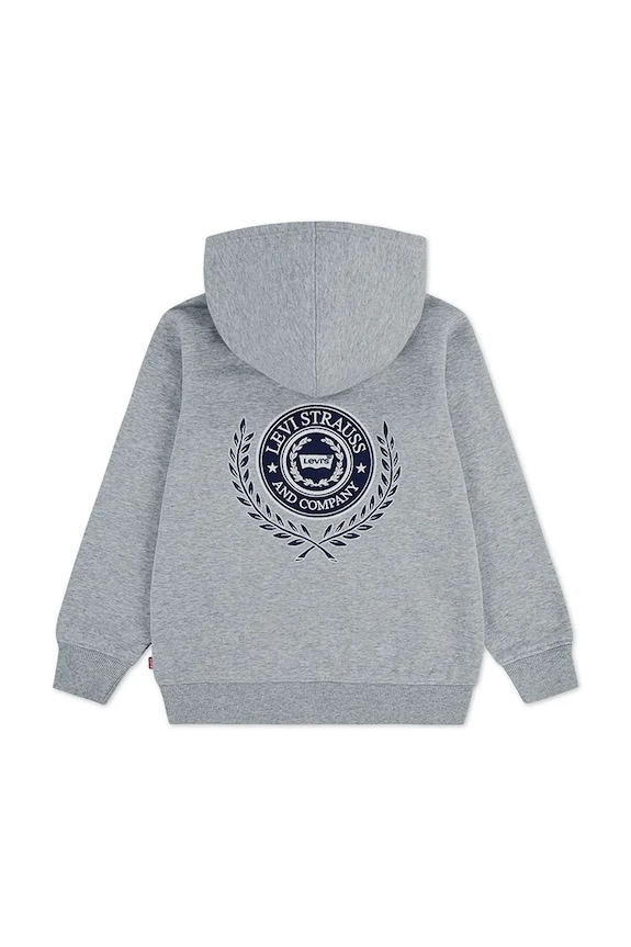 Chlapec Detská mikina Levi's MODERN CREST HOODIE 8EP587 sivá