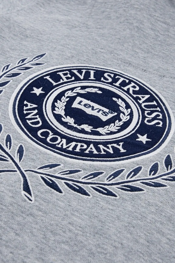 Detská mikina Levi's MODERN CREST HOODIE sivá 8EP587