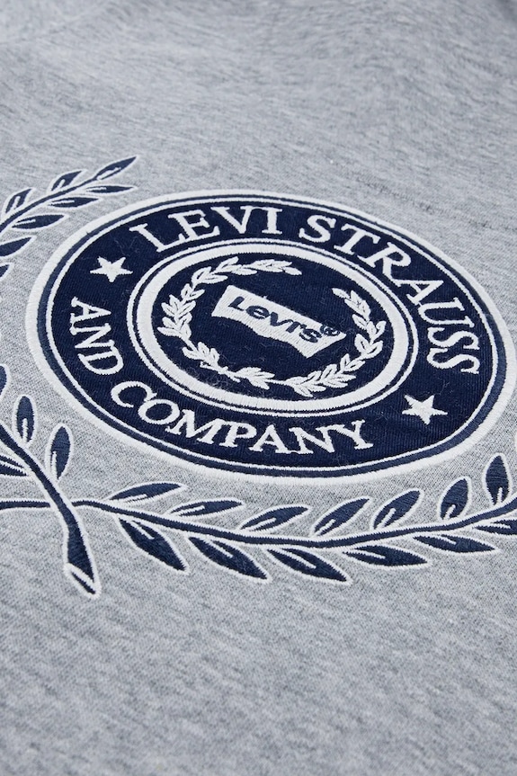 Detská mikina Levi's MODERN CREST HOODIE sivá 8EP587