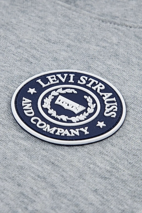 Detská mikina Levi's MODERN CREST HOODIE 8EP587 sivá