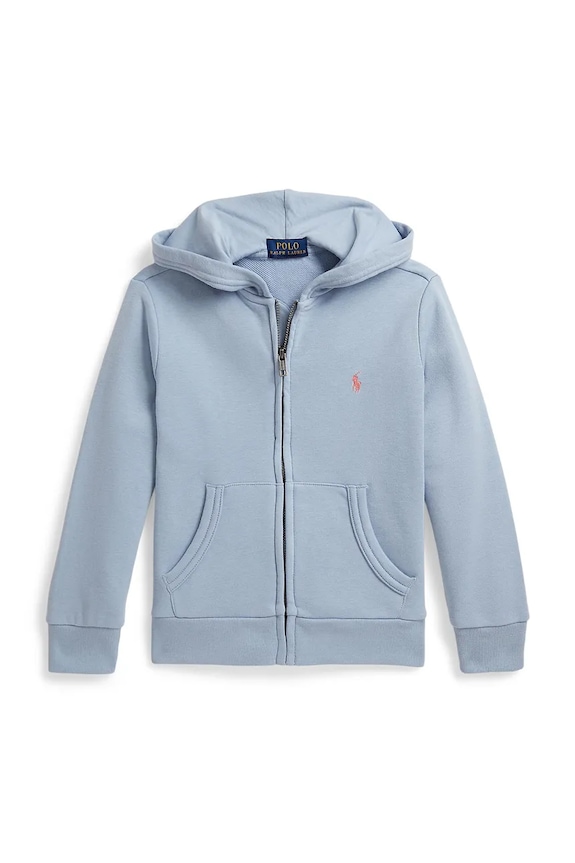 Detská mikina Polo Ralph Lauren s kapucňou modrá 322964134504