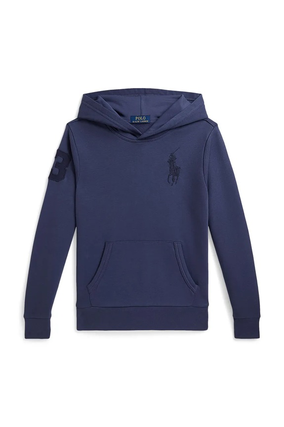 Polo Ralph Lauren mikina s kapucňou detská s bavlnou 323A12245001 tmavomodrá SS26