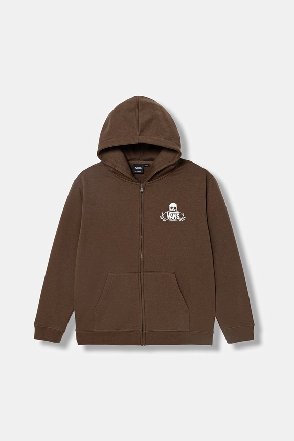 Vans mikina na zips s kapucňou detská VN000TEBFST1 hnedá SS26