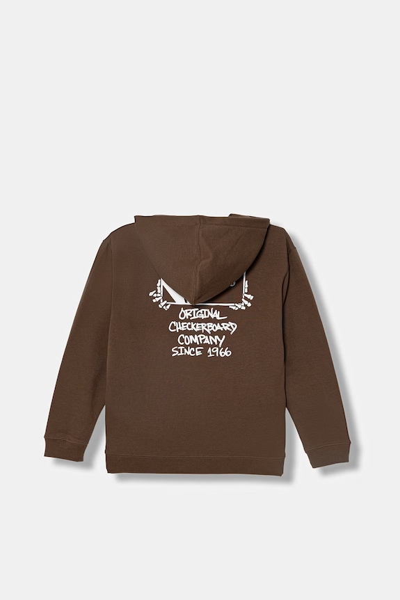 Vans mikina na zips s kapucňou detská hnedá VN000TEBFST1