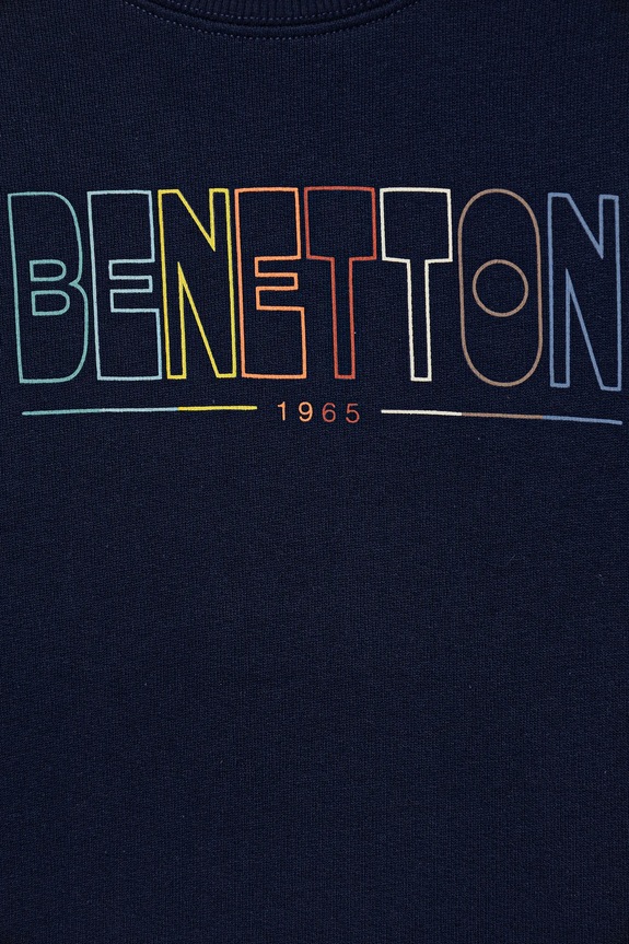 Chlapec Detská bavlnená mikina United Colors of Benetton 3J70G10LJ.P.Stagionale tmavomodrá