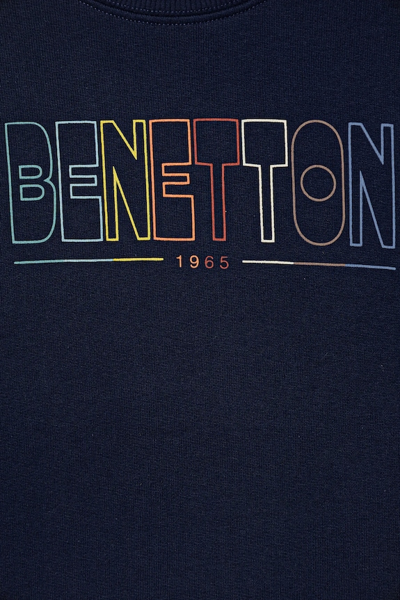 Chlapec Detská bavlnená mikina United Colors of Benetton 3J70G10LJ.P.Stagionale tmavomodrá