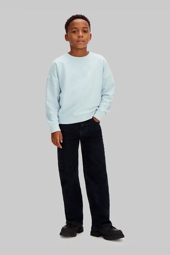 Calvin Klein Jeans mikina detská s bavlnou modrá LVCKSJB03B.104.116.PPY2