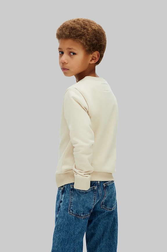 Chlapec Calvin Klein Jeans mikina detská s bavlnou LV1CKSJB33.128.176.PPY2 béžová