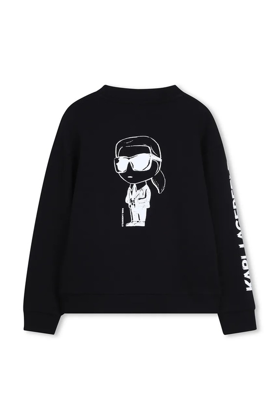 Παιδική μπλούζα Karl Lagerfeld Z31088.114.150 μαύρο SS26