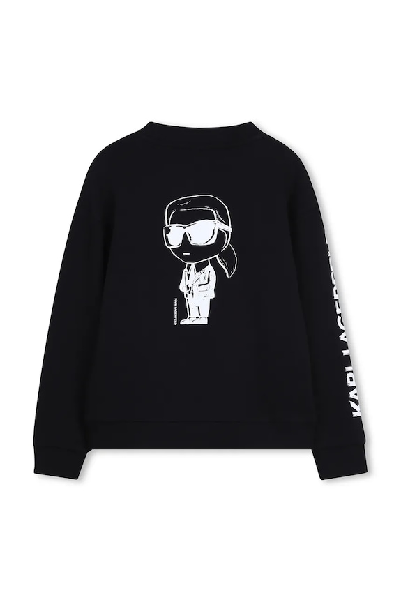 Παιδική μπλούζα Karl Lagerfeld Z31088.114.150 μαύρο SS26