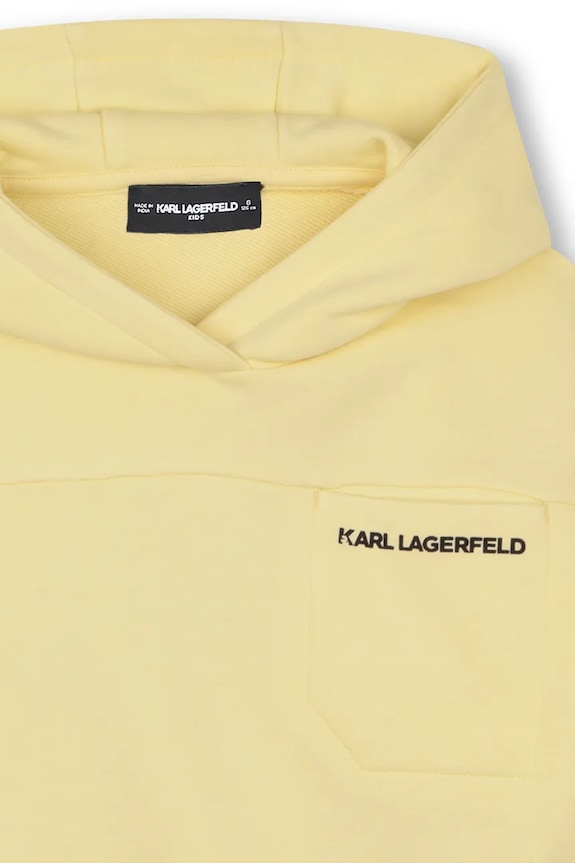 Dječja dukserica Karl Lagerfeld zlatna Z31089.162.174
