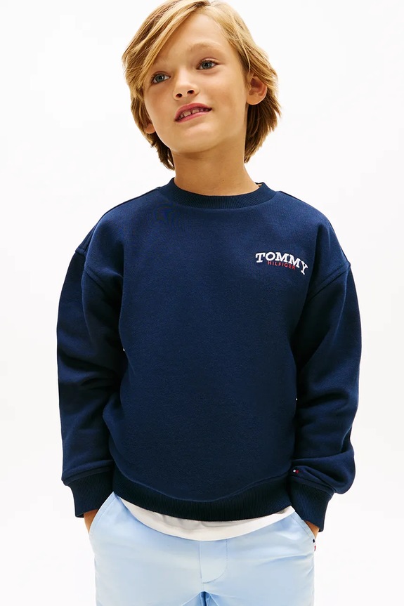 Tommy Hilfiger detská mikina s bavlnou tmavomodrá KB0KB10255.98.122.PPY2