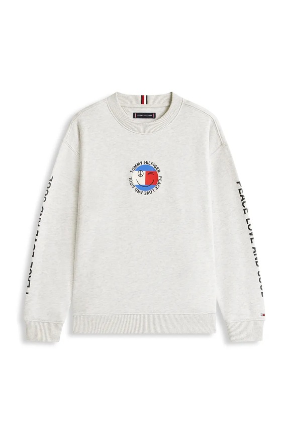 Tommy Hilfiger mikina detská s bavlnou KB0KB10258.98.122.PPY2 sivá SS26