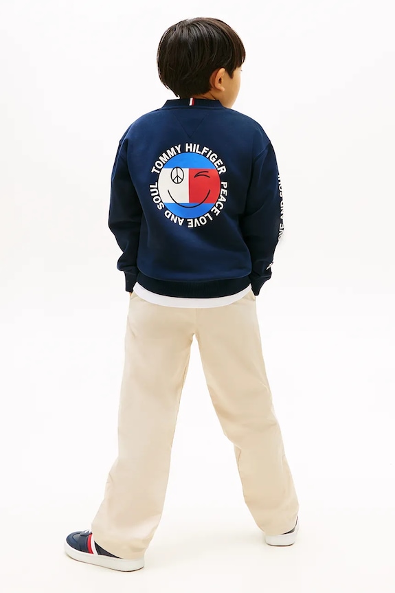 Tommy Hilfiger hanorac pentru copii, cu bumbac bleumarin KB0KB10258.98.122.PPY2