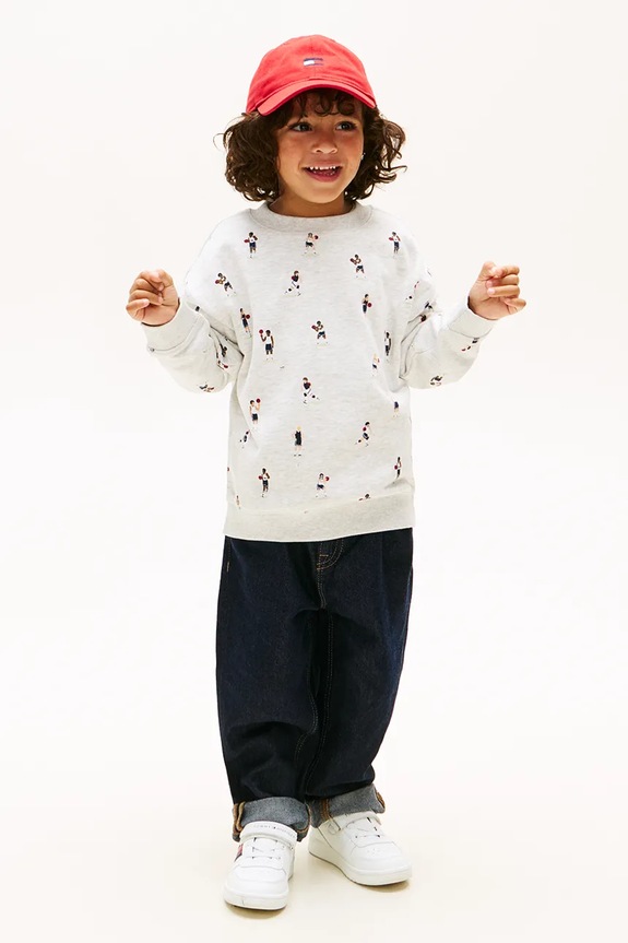 Băieți Tommy Hilfiger hanorac pentru copii, din bumbac KB0KB10314.92.116.PPY2 gri