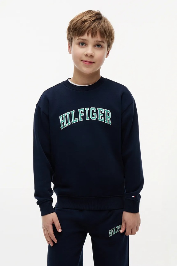 Tommy Hilfiger hanorac pentru copii, din bumbac bleumarin KB0KB10404.128.176.PPY2