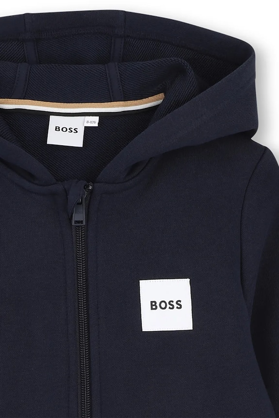 Chłopiec BOSS bluza dziecięca z bawełną J52945.114.150 granatowy