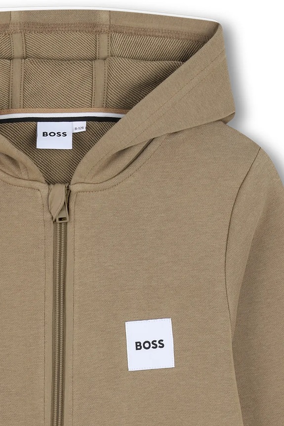 BOSS bluza dziecięca z bawełną beżowy J52945.162.174