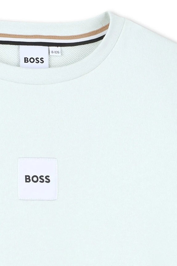 Dětská mikina BOSS tyrkysová J52965.114.150