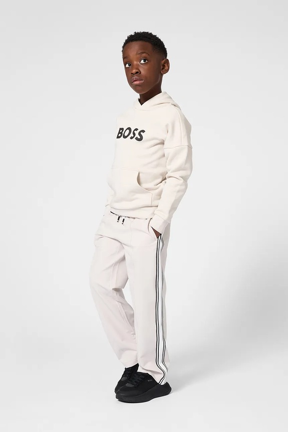 BOSS bluza dziecięca z kapturem beżowy J52969.114.150