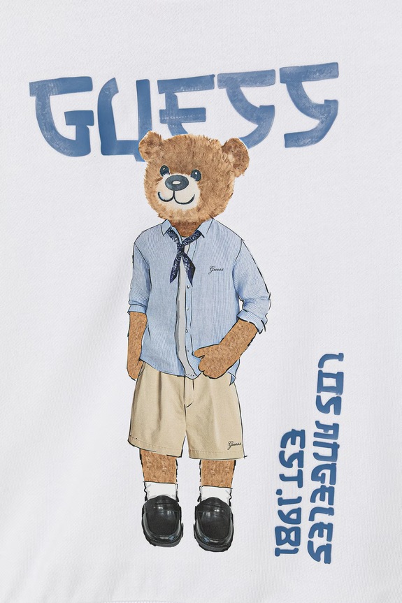 Chlapec Guess mikina detská bavlnená L6GQ04.KA6R4.PPY2.M biela