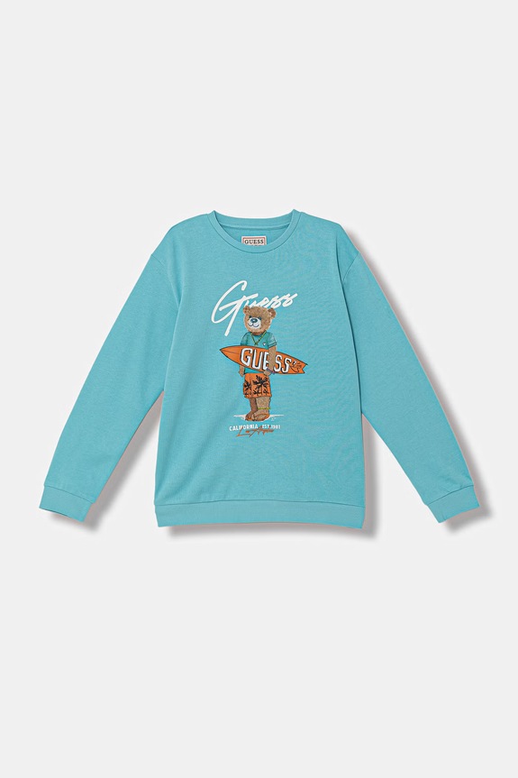 Guess hanorac pentru copii, din bumbac albastru L6GQ04.KA6R4.PPY2.M