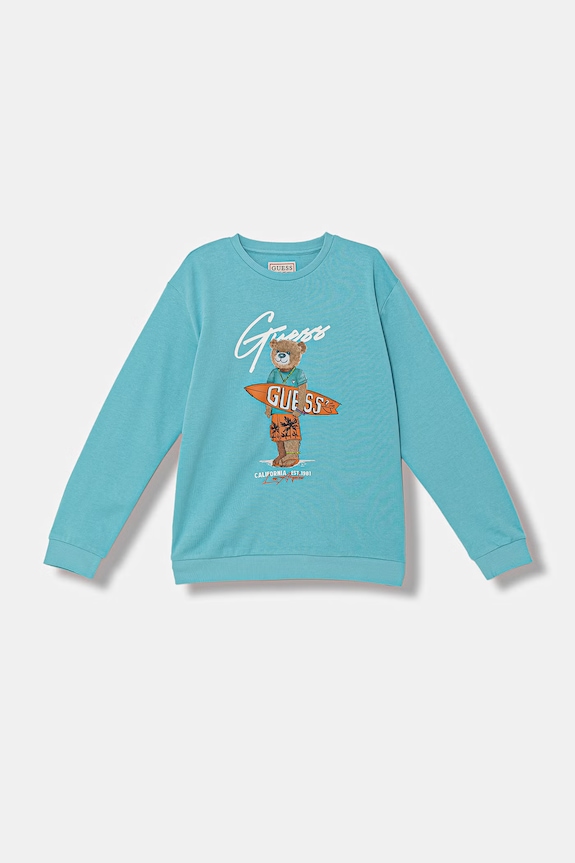 Guess hanorac pentru copii, din bumbac albastru L6GQ04.KA6R4.PPY2.M
