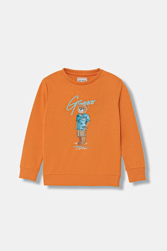Guess mikina detská bavlnená oranžová N6GQ04.KA6R4.PPY2.M