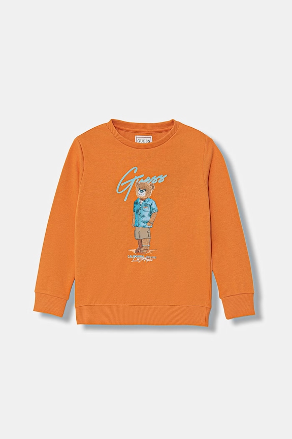 Guess mikina detská bavlnená oranžová N6GQ04.KA6R4.PPY2.M