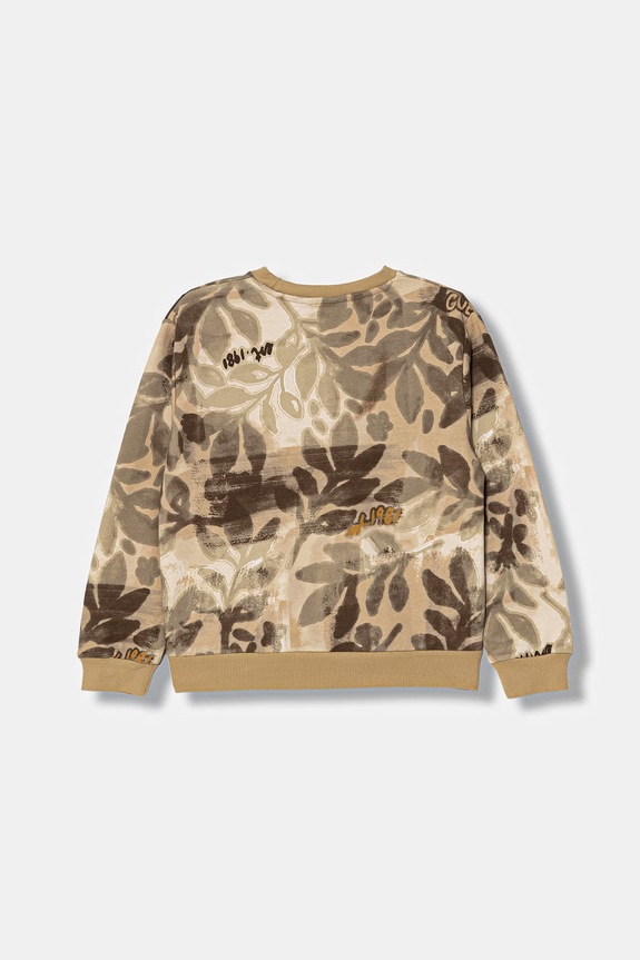 Guess bluza bawełniana dziecięca L6GQ00.KA6R4.PPY2.M beżowy SS26