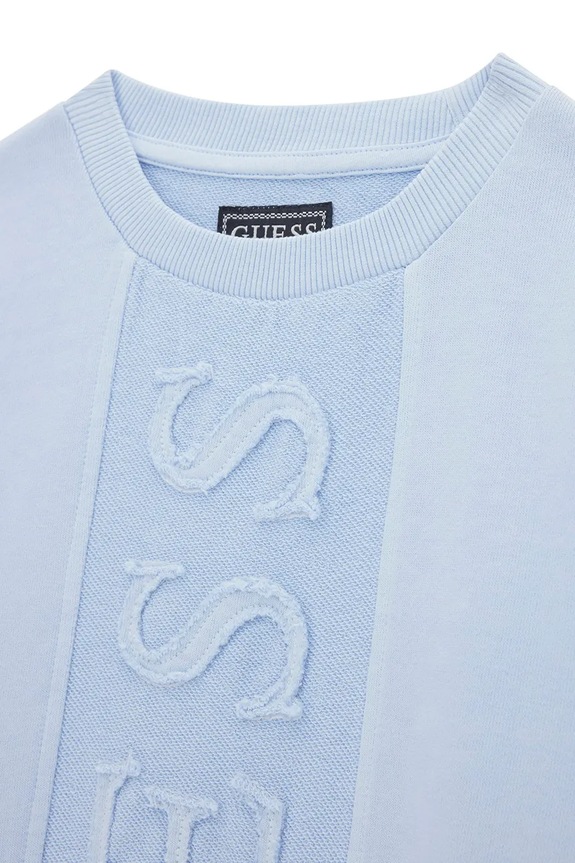 Guess bluza dziecięca bawełniana niebieski L6GQ01.KA6R4.PPY2.M