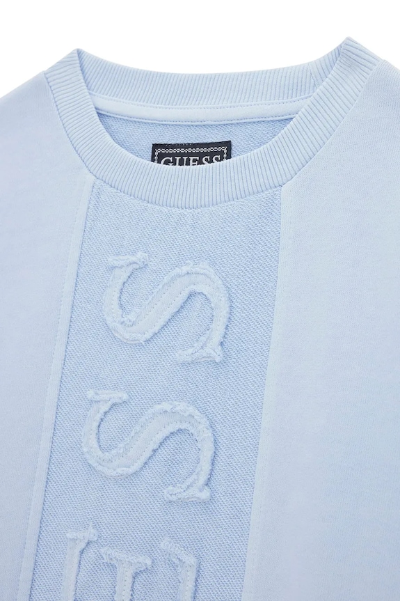 Guess bluza dziecięca bawełniana niebieski L6GQ01.KA6R4.PPY2.M