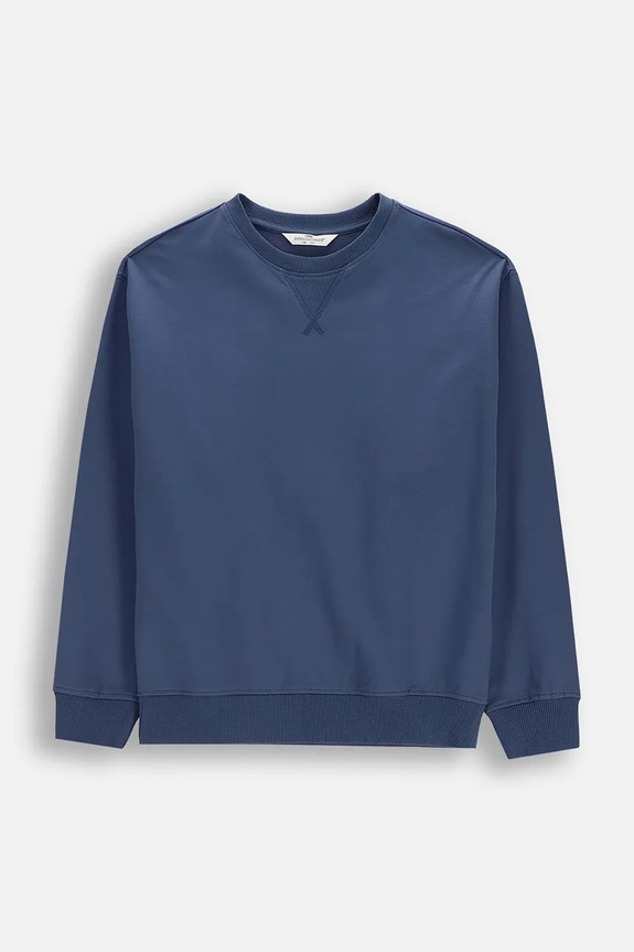 Coccodrillo bluza bawełniana dziecięca nadruk niebieski WC6132101VBA