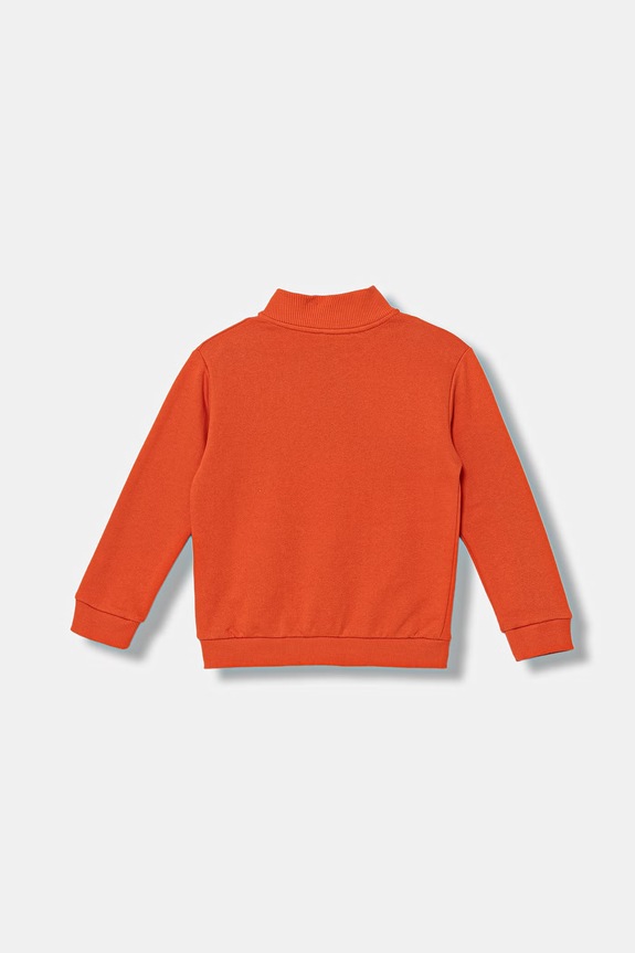 United Colors of Benetton детски суичър с цип от памук 3J70G504A.P.Stagionale оранжев SS26