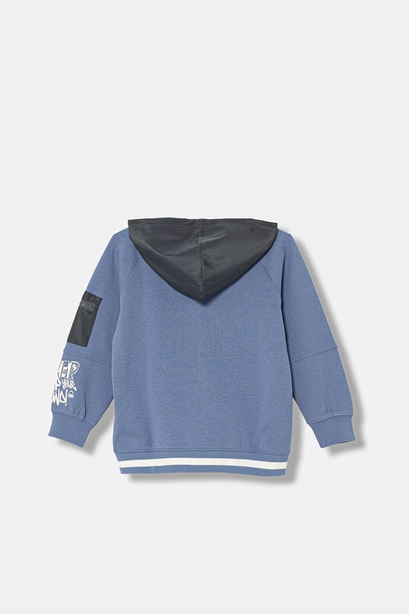 United Colors of Benetton hanorac pentru copii, cu amestec de bumbac 35JVC506A.G.Stagionale albastru SS26