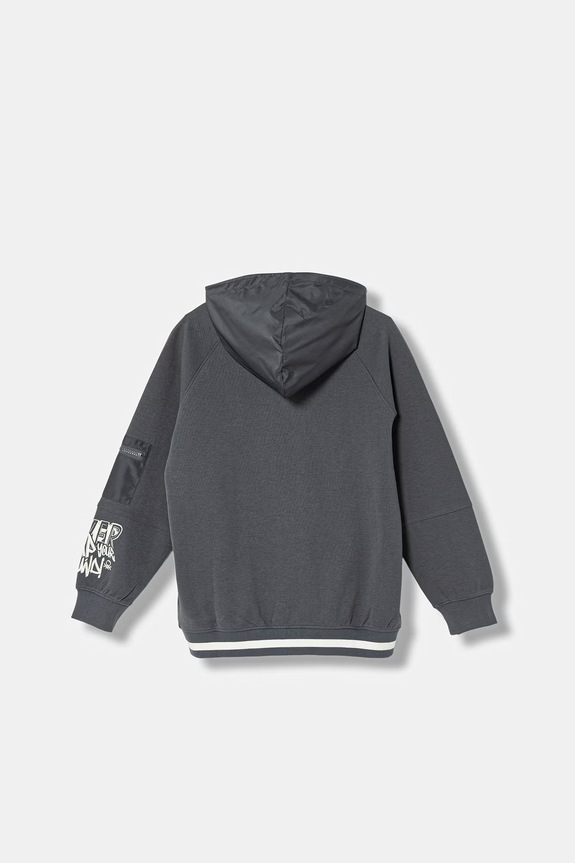 United Colors of Benetton hanorac pentru copii, cu amestec de bumbac 35JVC506A.G.Stagionale gri SS26
