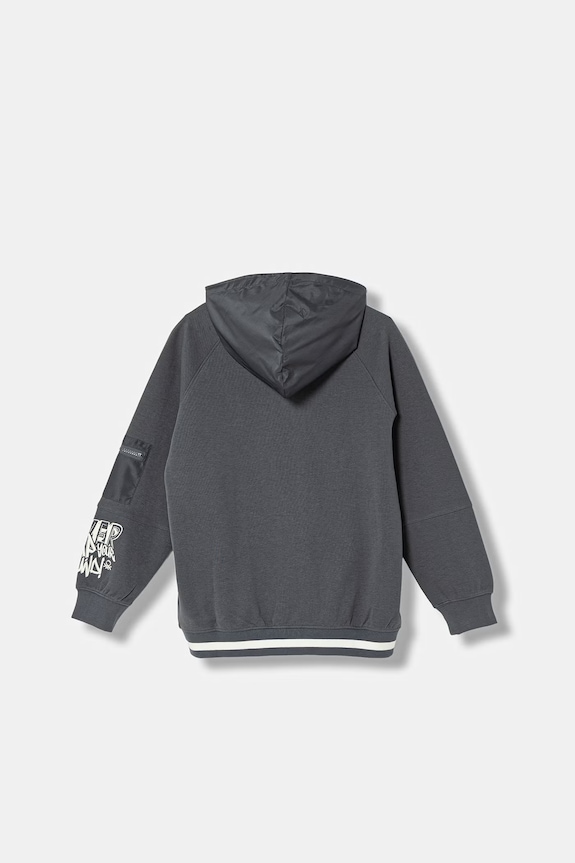 United Colors of Benetton hanorac pentru copii, cu amestec de bumbac 35JVC506A.G.Stagionale gri SS26