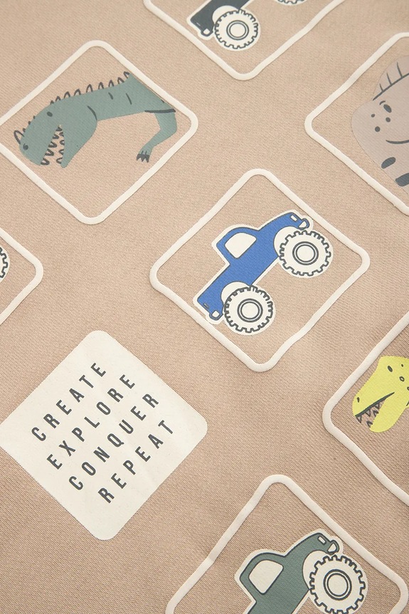 Coccodrillo pulover otroški z bombažem bež WC6132101NBK