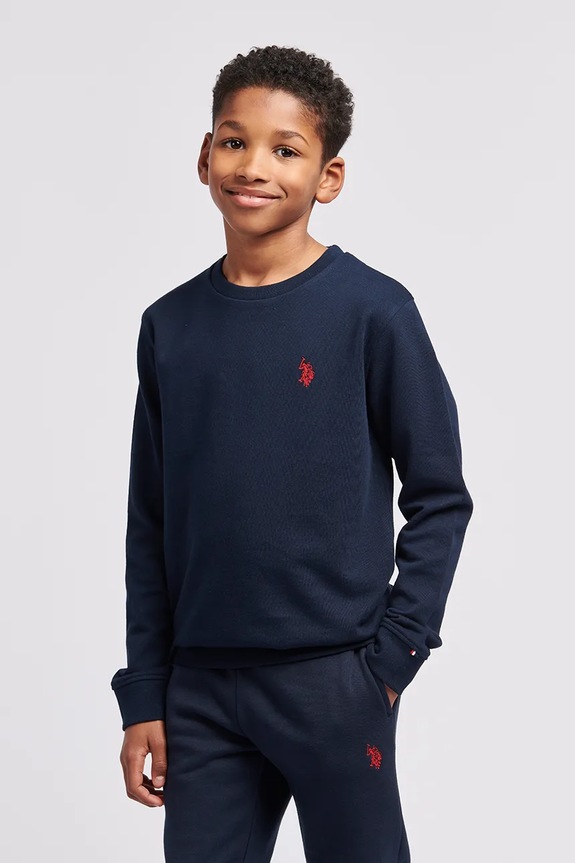 U.S. Polo Assn. μπλούζα παιδική βαμβακερή σκούρο μπλε USP2427